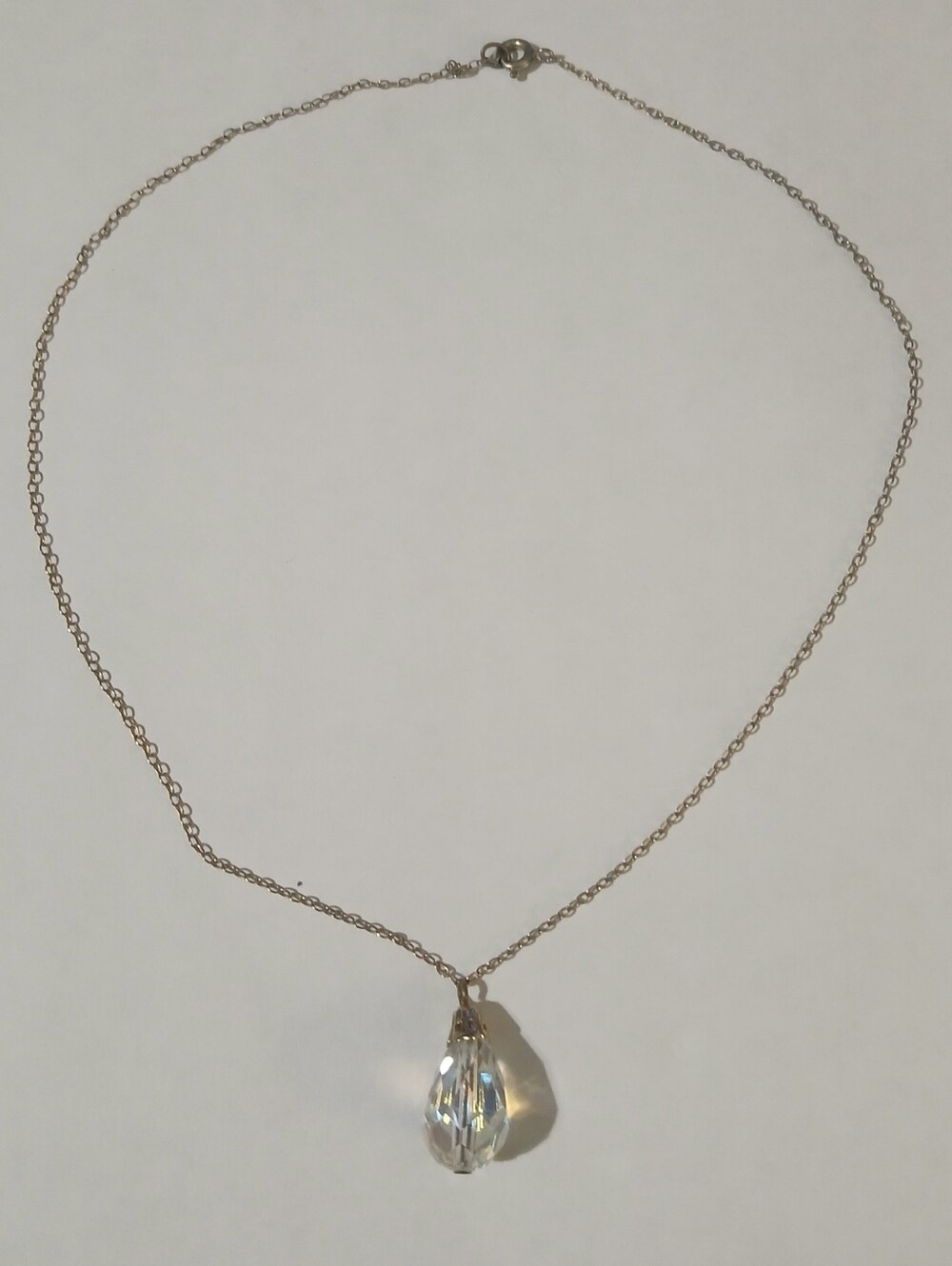 Vintage AB Teardrop Necklace